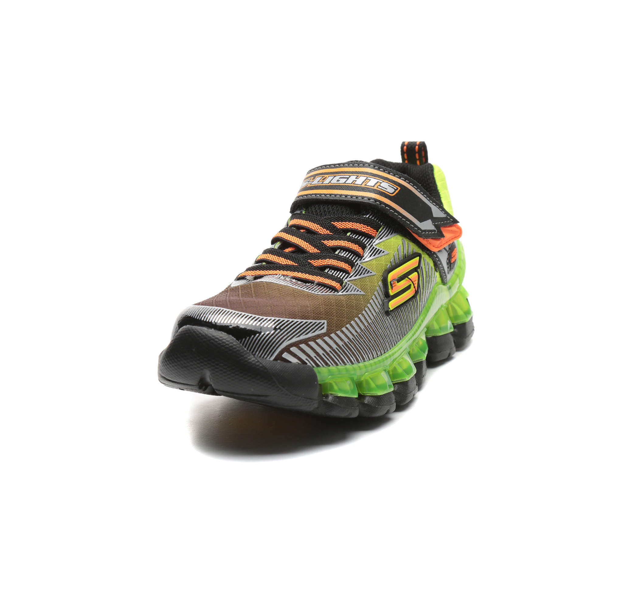 Skechers kids flashpod gore clearance and strap light up sneaker