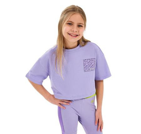 Skechers G Graphıc Tee Crop T-Shirt Çocuk T-Shirt Mor