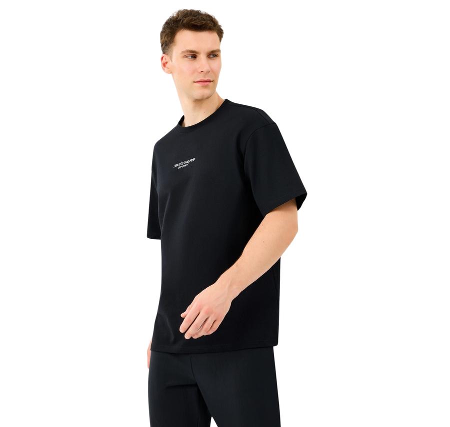 Skechers Graphic T-Shirt M Short Sleeve Erkek T-Shirt Siyah Skechers Graphic T-Shirt M Short Sleeve Erkek T-Shirt Siyah