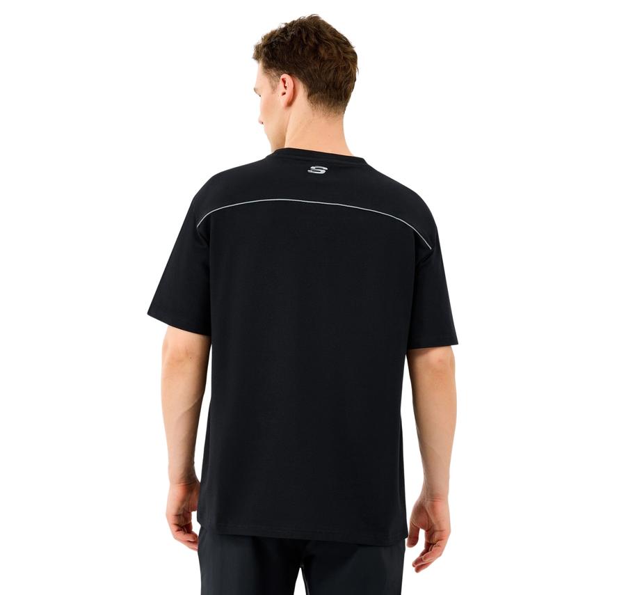 Skechers Graphic T-Shirt M Short Sleeve Erkek T-Shirt Siyah Skechers Graphic T-Shirt M Short Sleeve Erkek T-Shirt Siyah