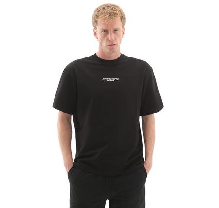 Skechers Graphic T-Shirt M Short Sleeve Erkek T-Shirt Siyah Skechers Graphic T-Shirt M Short Sleeve Erkek T-Shirt Siyah