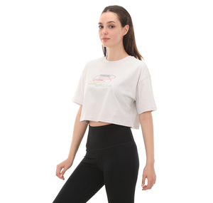Skechers Graphic T-Shirt W Short Sleeve Kadın T-Shirt Beyaz