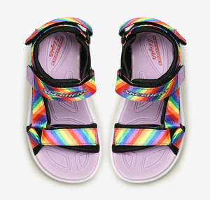 Skechers Hypno-Flash - Raınbow Lıghts Çocuk Sandalet Siyah