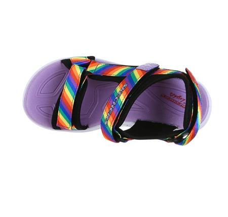 Skechers Hypno-Flash - Raınbow Lıghts Çocuk Sandalet Siyah