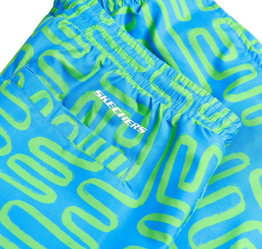 Skechers M 5 Inch Allover Print Swimshort Erkek Mayo Yeşil Skechers M 5 Inch Allover Print Swimshort Erkek Mayo Yeşil