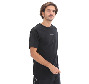 Skechers M Branded Stripe T-Shirt Erkek T-Shirt Siyah