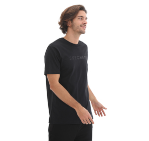 Skechers M Camo Logo T-Shirt Erkek T-Shirt Siyah