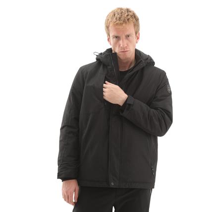 Skechers M Coated Jacket Erkek Siyah Skechers M Coated Jacket Erkek Siyah