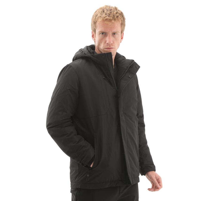 Skechers M Coated Jacket Erkek Siyah Skechers M Coated Jacket Erkek Siyah