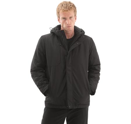 Skechers M Coated Jacket Erkek Mont Siyah Skechers M Coated Jacket Erkek Mont Siyah
