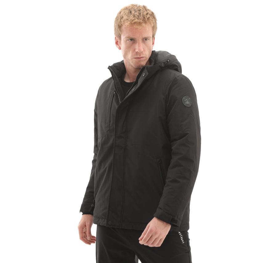 Skechers M Coated Jacket Erkek Mont Siyah Skechers M Coated Jacket Erkek Mont Siyah