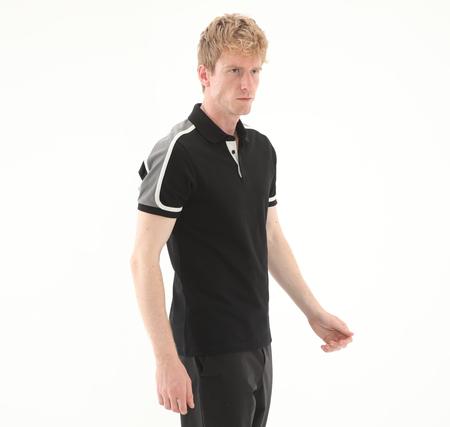 Skechers M Color Block Polo Erkek T-Shirt Siyah