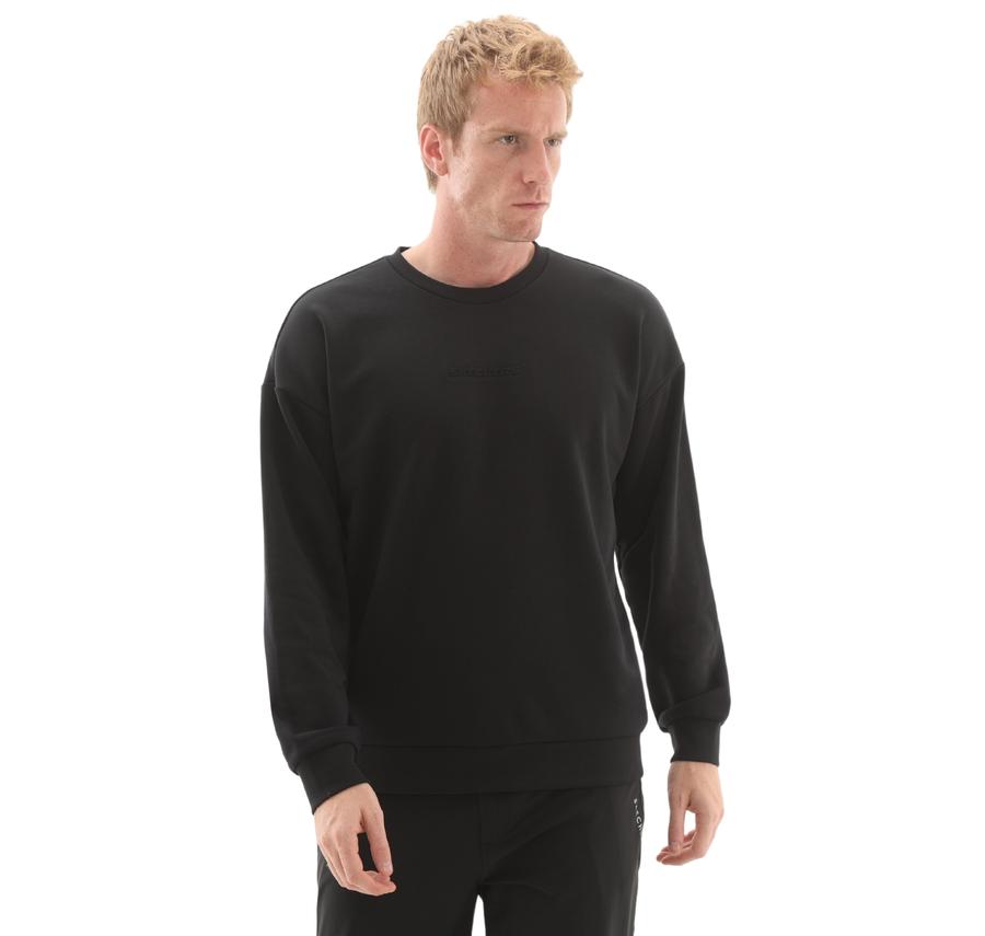 Skechers M Essential Crewneck Sweatshirt Erkek Sweatshirt Siyah Skechers M Essential Crewneck Sweatshirt Erkek Sweatshirt Siyah