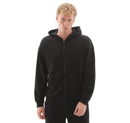 Skechers M Essential Full Zip Hoodie Sweatshirt Erkek Siyah Skechers M Essential Full Zip Hoodie Sweatshirt Erkek Siyah