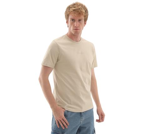 Skechers M Essential T-Shirt Erkek T-Shirt Krem
