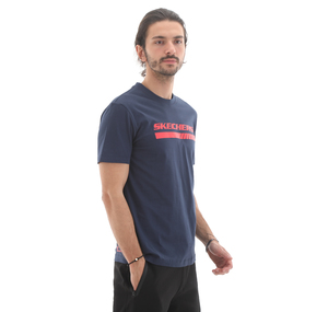 Skechers M Graphic Tee Big Logo T-Shirt Erkek T-Shirt Lacivert