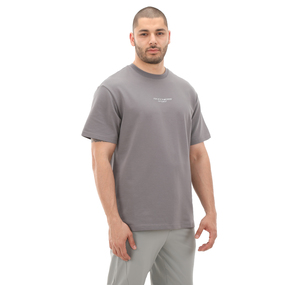 Skechers M Graphic Tee Reflect Logo Oversize T-Shirt Erkek T-Shirt Gri