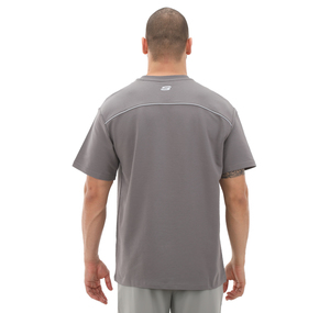 Skechers M Graphic Tee Reflect Logo Oversize T-Shirt Erkek T-Shirt Gri