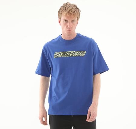 Skechers M Heavyweight Graphic Tee T-Shirt Erkek T-Shirt Lacivert
