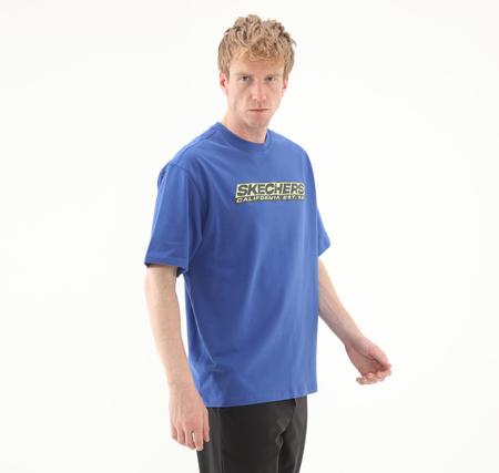 Skechers M Heavyweight Graphic Tee T-Shirt Erkek T-Shirt Lacivert