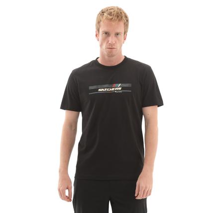 Skechers M Light Fabrict-Shirt Erkek Siyah Skechers M Light Fabrict-Shirt Erkek Siyah