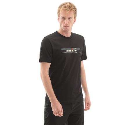 Skechers M Light Fabrict-Shirt Erkek T-Shirt Siyah