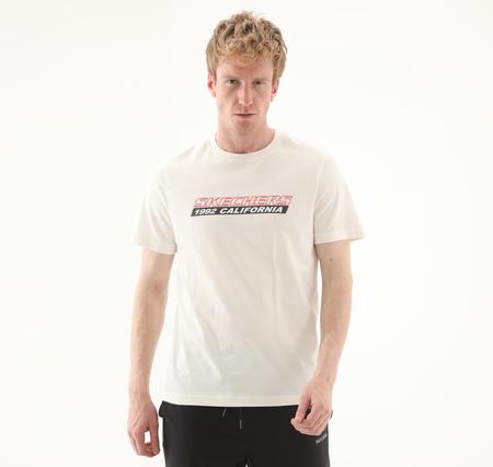 Skechers M Lightweight Graphic Tee T-Shirt Erkek T-Shirt Beyaz