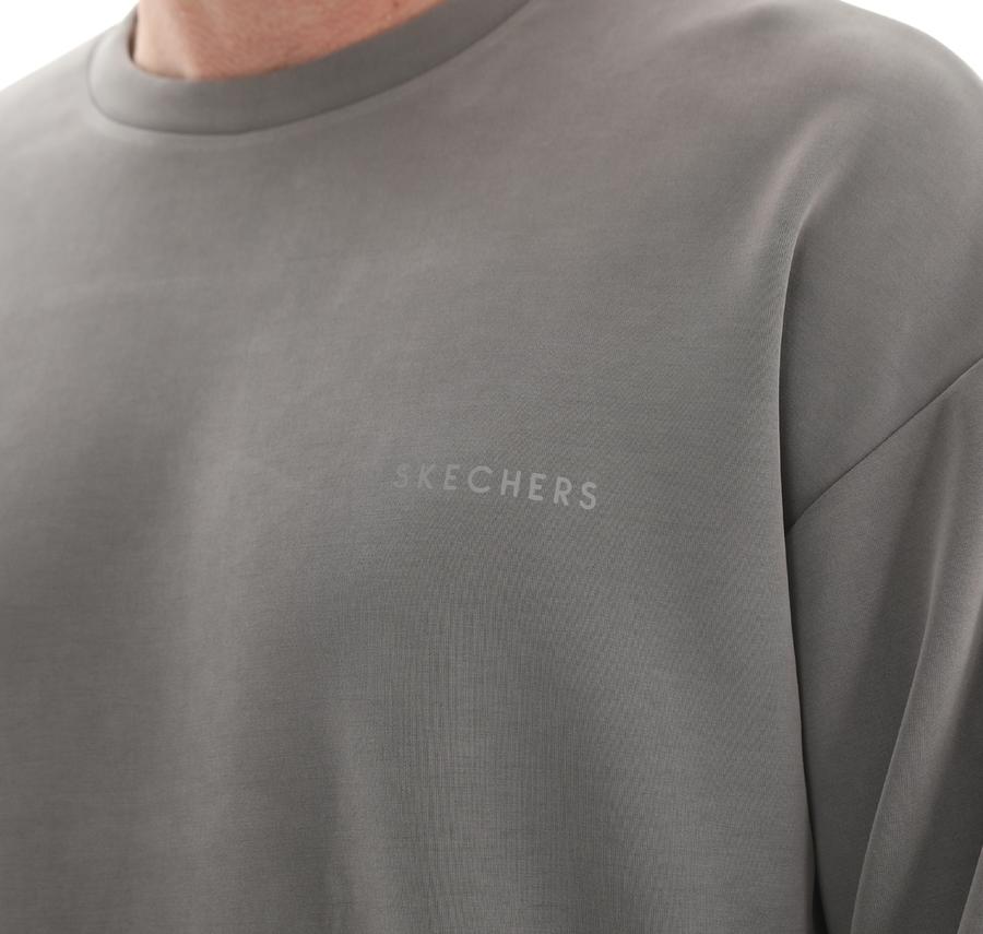 Skechers M Loose Crewneck Sweatshirt Erkek Sweatshirt Gri Skechers M Loose Crewneck Sweatshirt Erkek Sweatshirt Gri