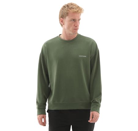 Skechers M Loose Crewneck Sweatshirt Erkek Sweatshirt Yeşil Skechers M Loose Crewneck Sweatshirt Erkek Sweatshirt Yeşil