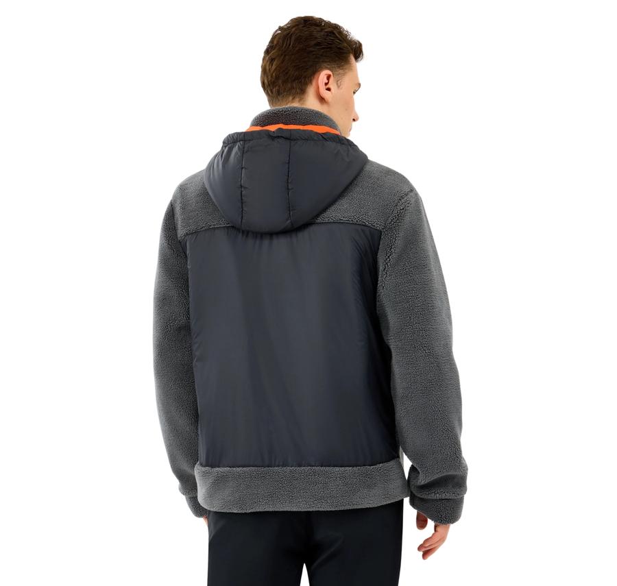 Skechers M Outdoor Fleece Full Zip Sherpa Erkek Ceket Gri Skechers M Outdoor Fleece Full Zip Sherpa Erkek Ceket Gri