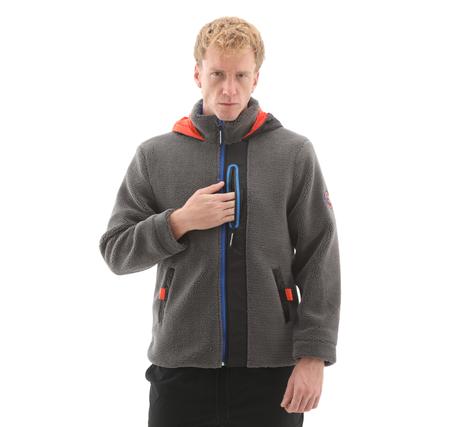 Skechers M Outdoor Fleece Full Zip Sherpa Erkek Ceket Gri Skechers M Outdoor Fleece Full Zip Sherpa Erkek Ceket Gri