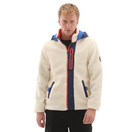 Skechers M Outdoor Fleece Full Zip Sherpa Erkek Ceket Krem Skechers M Outdoor Fleece Full Zip Sherpa Erkek Ceket Krem