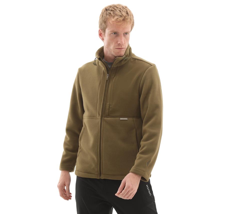 Skechers M Polar Jacket Erkek Ceket Kahve Skechers M Polar Jacket Erkek Ceket Kahve