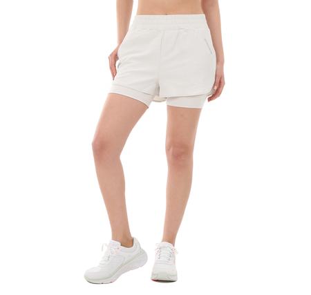 Skechers Performance Coll. W 4 İnch 2 İn 1 Short Kadın Şort Ve Kapri Beyaz