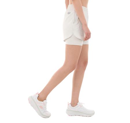Skechers Performance Coll. W 4 İnch 2 İn 1 Short Kadın Şort Ve Kapri Beyaz
