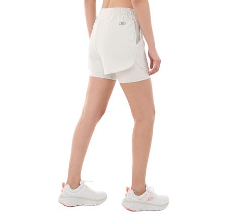 Skechers Performance Coll. W 4 İnch 2 İn 1 Short Kadın Şort Ve Kapri Beyaz