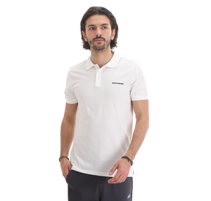 Skechers Polo M Short Sleeve Polo Erkek T-Shirt Beyaz