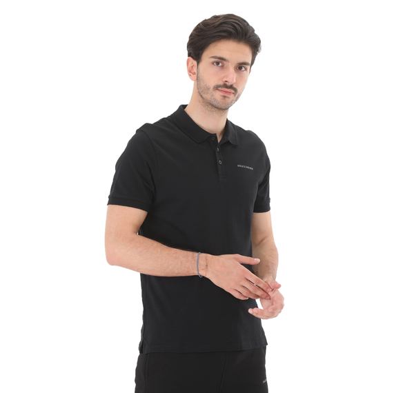 Skechers Polo M Short Sleeve Polo Erkek T-Shirt Siyah Skechers Polo M Short Sleeve Polo Erkek T-Shirt Siyah
