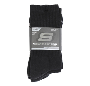 Skechers U Skx Padded Crew Cut Socks 3 Pack Çorap Siyah
