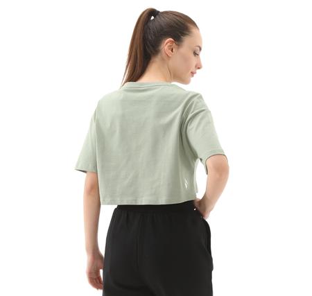 Skechers W Crop Fit Graphic Tee T-Shirt Kadın T-Shirt Yeşil