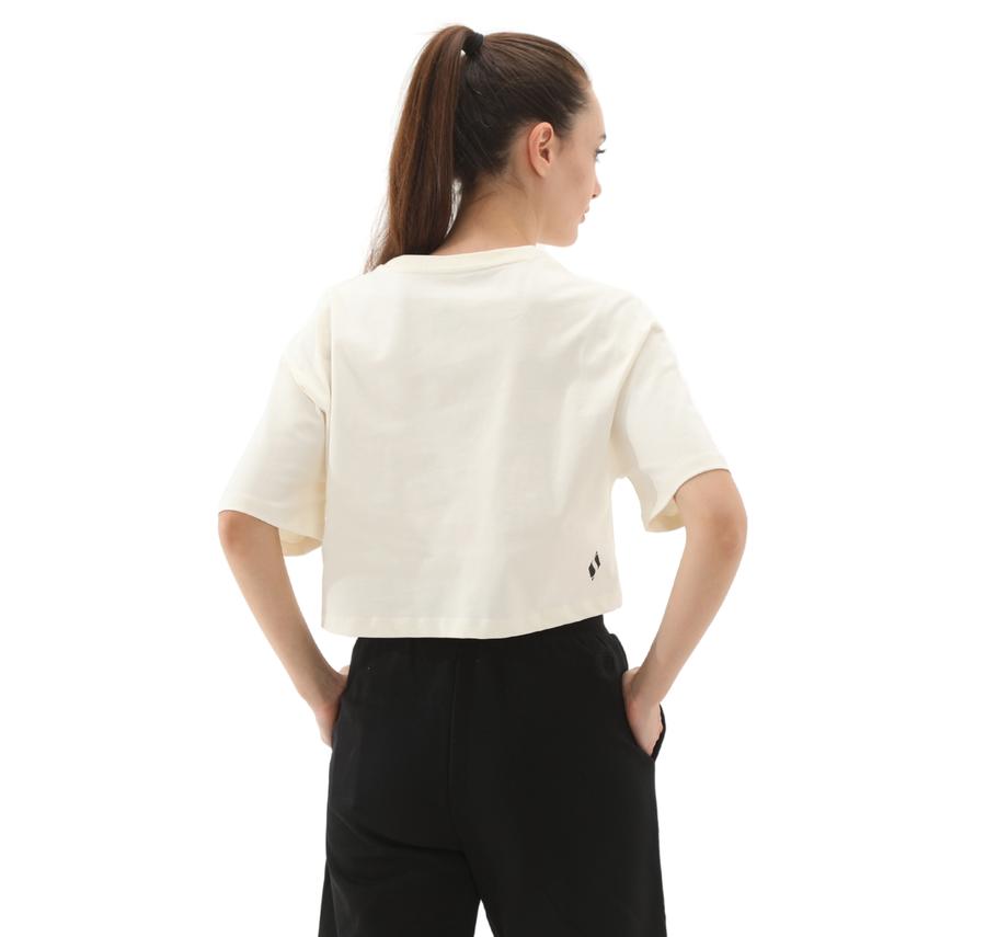 Skechers W Crop Fit Graphic Tee T-Shirt Kadın T-Shirt Beyaz Skechers W Crop Fit Graphic Tee T-Shirt Kadın T-Shirt Beyaz