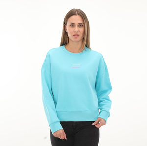 Skechers W Essential Crew Neck Sweatshirt Kadın Sweatshirt Mavi