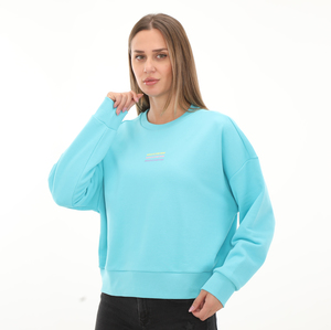 Skechers W Essential Crew Neck Sweatshirt Kadın Sweatshirt Mavi