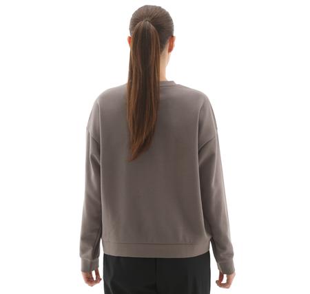 Skechers W Essential Crewneck Sweatshirt Kadın Sweatshirt Gri