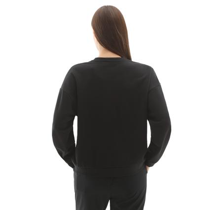 Skechers W Essential Crewneck Sweatshirt Kadın Sweatshirt Siyah Skechers W Essential Crewneck Sweatshirt Kadın Sweatshirt Siyah