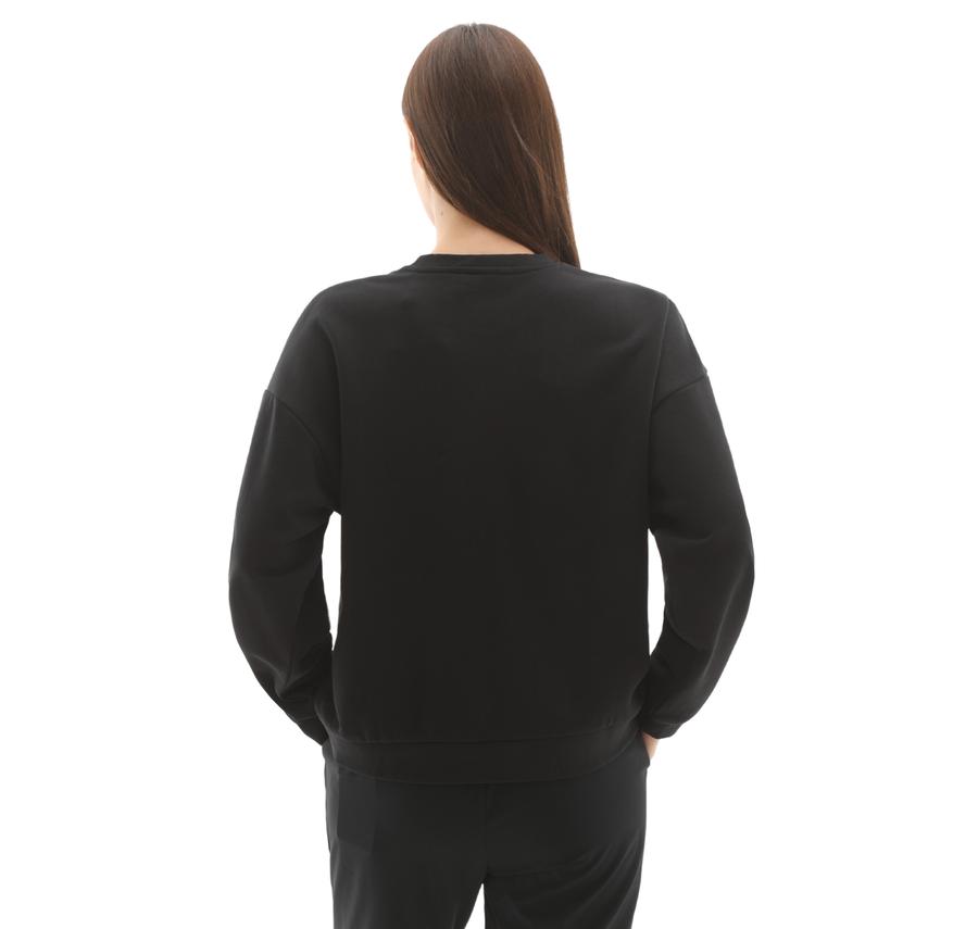 Skechers W Essential Crewneck Sweatshirt Kadın Sweatshirt Siyah Skechers W Essential Crewneck Sweatshirt Kadın Sweatshirt Siyah