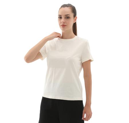 Skechers W Essential Crewneck T-Shirt Erkek T-Shirt Beyaz