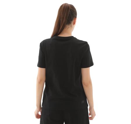 Skechers W Essential Crewneck T-Shirt Erkek T-Shirt Siyah