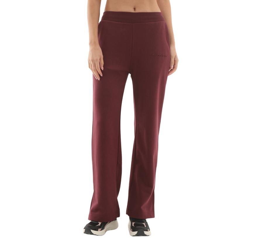 Skechers W Essential Wide Leg Regular Fit Sweatpant Kadın Bordo Skechers W Essential Wide Leg Regular Fit Sweatpant Kadın Bordo