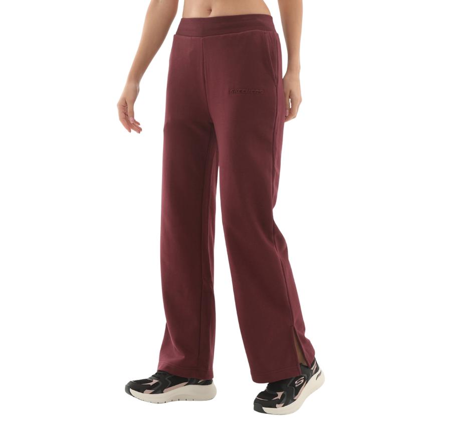 Skechers W Essential Wide Leg Regular Fit Sweatpant Kadın Bordo Skechers W Essential Wide Leg Regular Fit Sweatpant Kadın Bordo